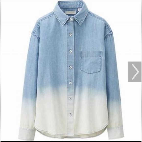 🌊UNIQLO Denim Long Sleeve - Picture 1 of 7
